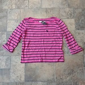 Abercrombie & Fitch pink striped top size medium BNWT